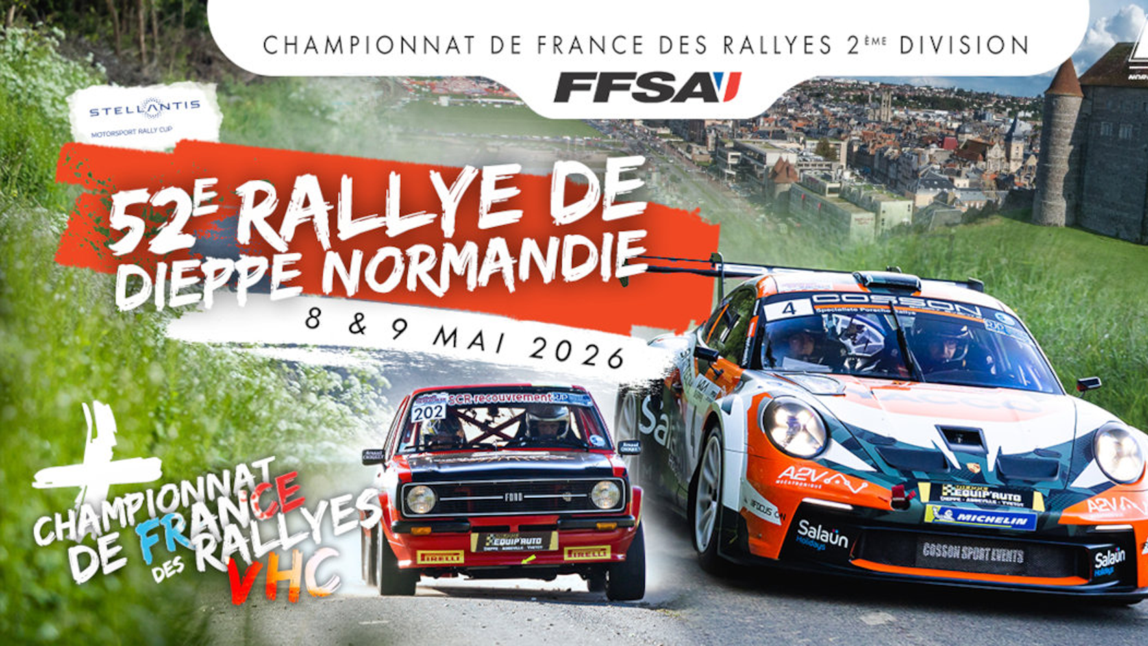 Rallye de Dieppe 2026 : suivez l’événement les 8 et 9 mai et trouvez un hébergement proche de Dieppe au Camping La Source.